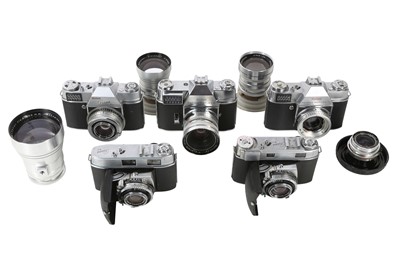 Lot 1011 - A Group of Kodak Retina Cameras, inc IIIc & Lenses.