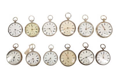 Lot 110 - A COLLECTION OF ELEVEN POCKET WATCHES