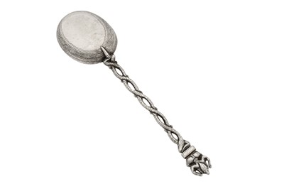 Lot 101 - A rare late 19th century Anglo – Indian silver spoon, Madras circa 1890 by Peter Orr