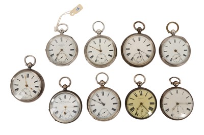 Lot 111 - A COLLECTION OF NINE POCKET WATCHES