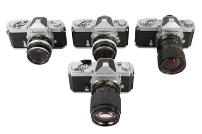 Lot 1046 - A Group of Nikkormat Cameras, with Lenses.