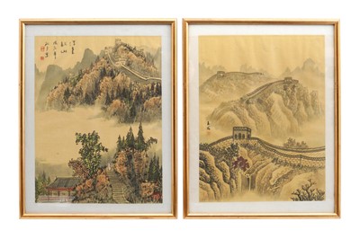 Lot 624 - SEVEN CHINESE INK AND COLOUR ON SILK PAINTINGS