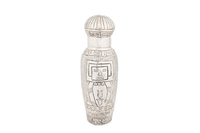 Lot 53 - A mid to late 20th century Peruvian 900 standard silver cocktail shaker, circa 1960 by JY
