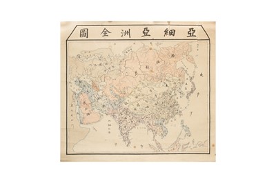 Lot 724 - A CHINESE MAP OF ASIA