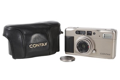 Lot 351 - A Contax Tvs Compact Film Camera, Boxed.
