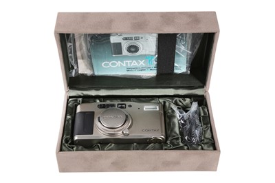 Lot 351 - A Contax Tvs Compact Film Camera, Boxed.