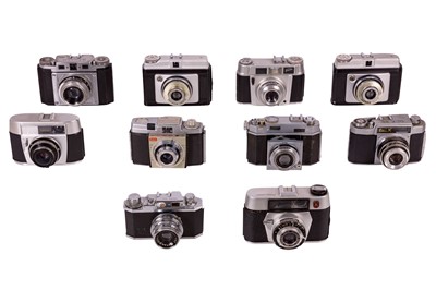 Lot 1056 - A Group of Ten Compact & Rangefinder Cameras