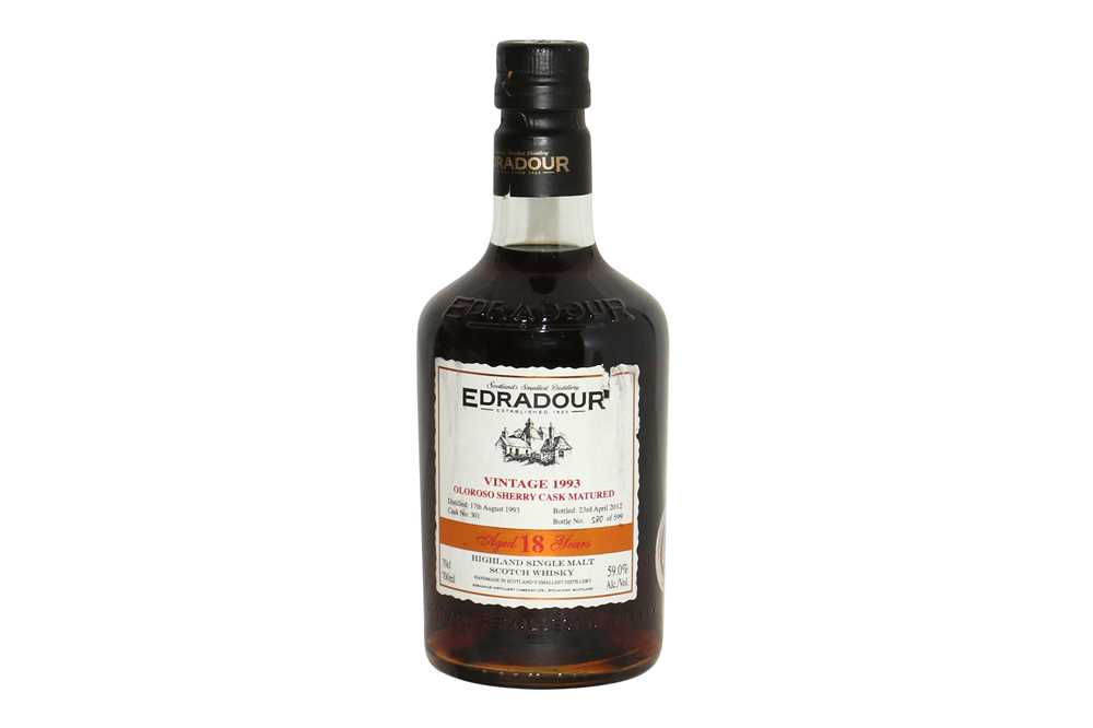 Lot 110 - Edradour, Single Highland Malt Scotch Whisky, Oloroso Cask Matured, Aged 18 Years, 1993, one bottle