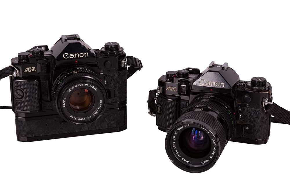 Lot 227 - A pair of Canon A1 cameras.