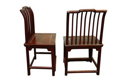 Lot 295 - TWO CHINESE WOOD CHAIRS