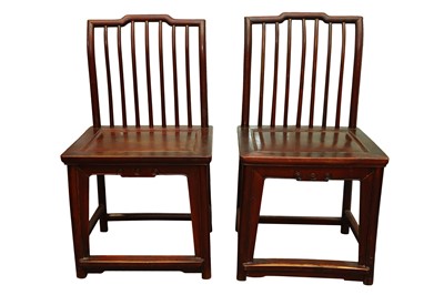 Lot 295 - TWO CHINESE WOOD CHAIRS