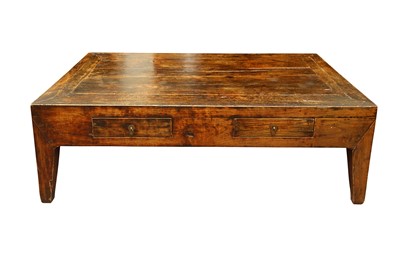 Lot 303 - TWO CHINESE WOOD COFFEE TABLES