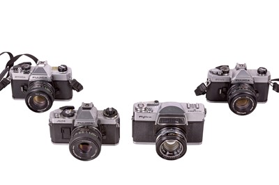 Lot 1036 - A Group of Fuji SLRs with Lenses.