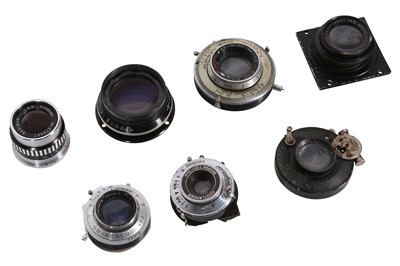 Lot 1299 - A Selection of Lenses with Shutters, Enlarging Lenses, etc.