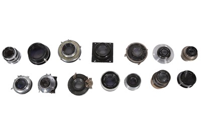 Lot 1299 - A Selection of Lenses with Shutters, Enlarging Lenses, etc.