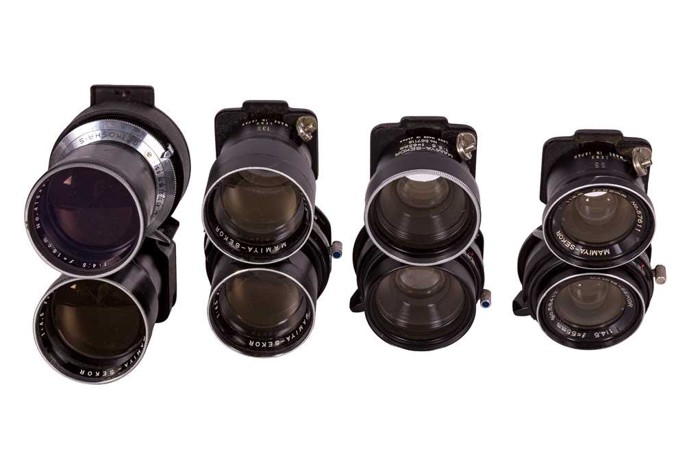 Lot 150 - Four Mamiya TLR lenses.