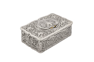 Lot 1 - An early 20th century German 800 standard silver cased singing bird box, circa 1920 by Karl Griesbaum