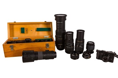 Lot 1335 - A Selection of Canon Fit Lenses & a Mirroless Digital Camera