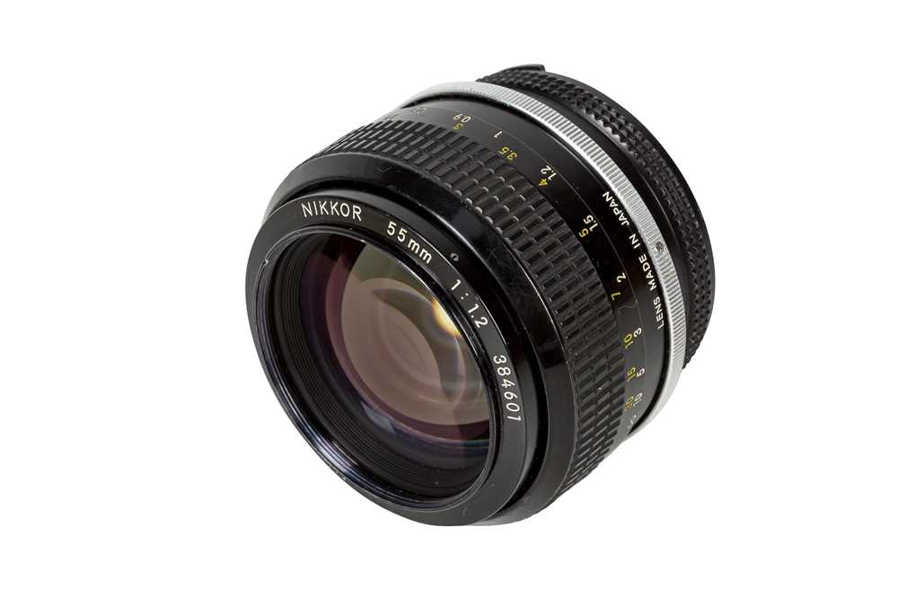 Lot 212 - A Nikkor 55mm F1.2 lens.