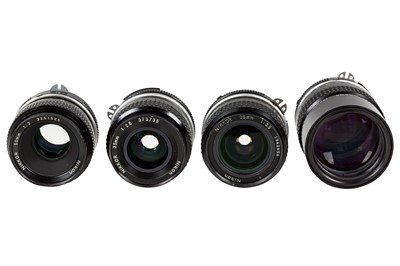 Lot 1324 - A Selection of Nikkor Ai & Pre-Ai Prime Lenses.