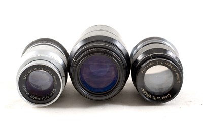 Lot 265 - Group of Three Leica Screw Mount Telephoto Lenses.