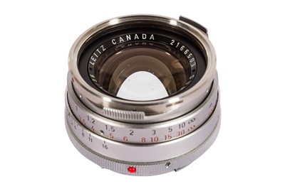 Lot 291 - Rare Leitz Canada 35mm f1.4 Steel Rim Summilux, M Fit.
