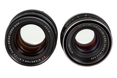 Lot 314 - 80mm & 120mm Zeiss Biometar Lenses.