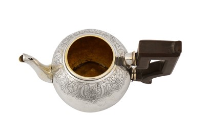 Lot 241 - An extremely rare early 19th century Maltese silver teapot, Valetta circa 1800 by Vincenzo Said (reg. 1800)