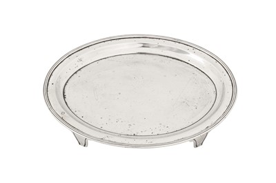 Lot 135 - An early 19th century Chinese export silver teapot stand, Canton circa 1810 marked by C