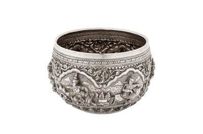 Lot 112 - An early 20th century Burmese unmarked silver small bowl, Rangoon circa 1920