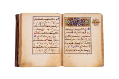 Lot 383 - TWO MAGHRIBI MANUSCRIPTS: MUHAMMAD AL-JAZULI (D.1472)'S DALA’IL AL-KHAYRAT