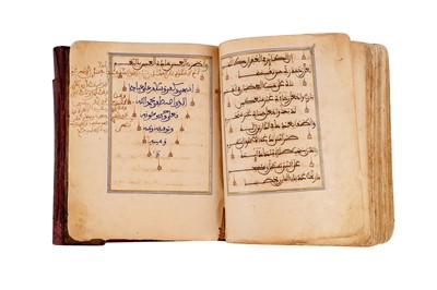 Lot 383 - TWO MAGHRIBI MANUSCRIPTS: MUHAMMAD AL-JAZULI (D.1472)'S DALA’IL AL-KHAYRAT