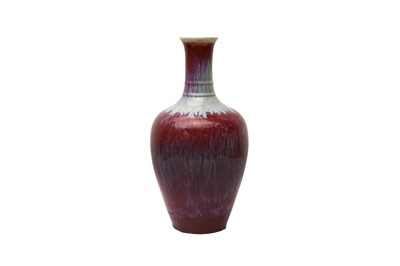 Lot 602 - A CHINESE FLAMBÉ-GLAZED VASE