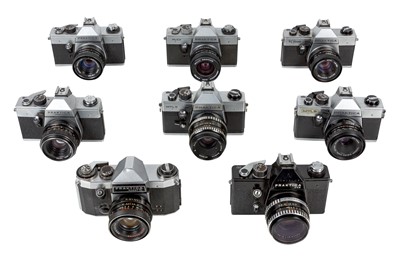 Lot 1078 - Eight Praktica cameras.