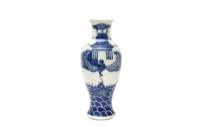 Lot 569 - A CHINESE BLUE AND WHITE BALUSTER VASE