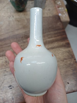 Lot 94 - A SMALL CHINESE FAMILLE-ROSE 'XIWANGMU' VASE