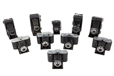 Lot 1178 - A Group of Ten Medium Format Folding Cameras.