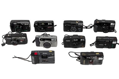 Lot 1125 - Ten point and shoot cameras.