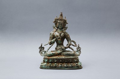 Lot 225 - A CHINESE BRONZE FIGURE OF VAJRASATTVA