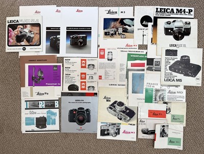 Lot 1112 - Selection of Leica Brochures, Leaflets & Instruction books.