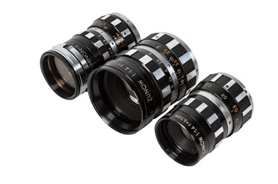 Lot 1303 - A set of Yashica cine lenses.