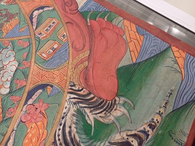 Lot 668 - A TIBETAN 'BHAVACAKRA' THANGKA