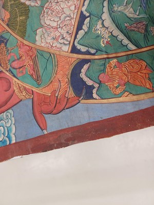 Lot 668 - A TIBETAN 'BHAVACAKRA' THANGKA