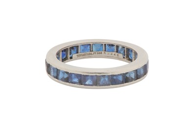 Lot 37 - TIFFANY & CO | A SAPPHIRE ETERNITY RING