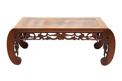 Lot 217 - A CHINESE WOOD LOW TABLE