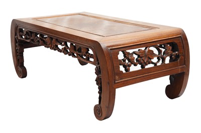 Lot 217 - A CHINESE WOOD LOW TABLE