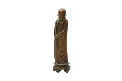 Lot 80 - A CHINESE BRONZE FIGURE OF SHOULAO