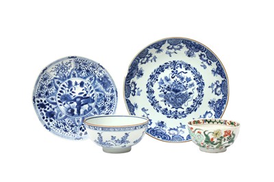 Lot 71 - TWO CHINESE BOWLS AND TWO DISHES