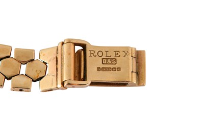 Lot 72 - ROLEX. A LADIES 9CT GOLD ROLEX PRECISION COCKTAIL WATCH