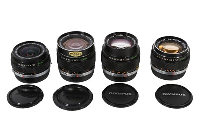 Lot 1048 - A selection of Olympus OM lenses.